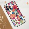 Colourful Flower Painting Art Case For iPhone 15 16 14 13 12 11 Pro Max Plus X XR XS Max 12 13 Mini Soft Bumper Cover