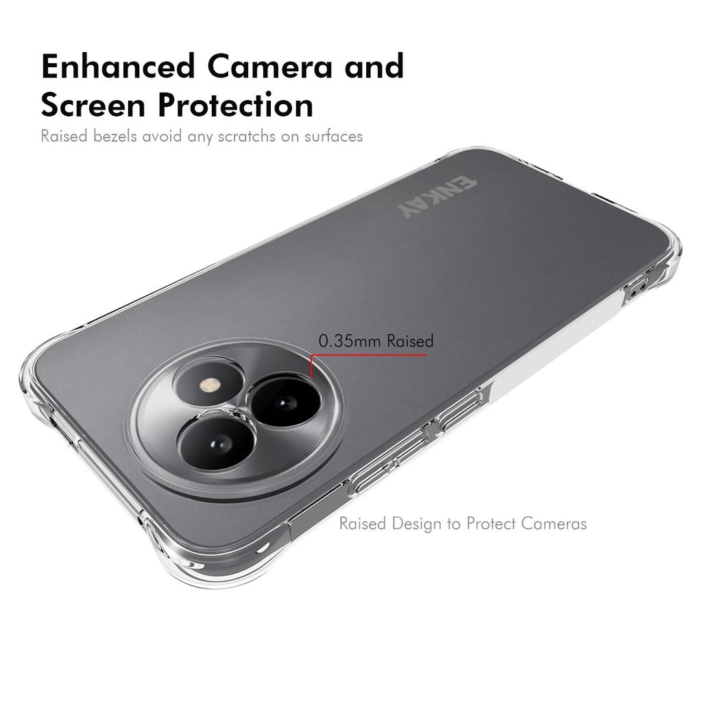 Pro Xiaomi Redmi K80 Ultra 5G Průhledný kryt na telefon ENKAY HAT PRINCE Nárazuvzdorný protiskluzový TPU kryt