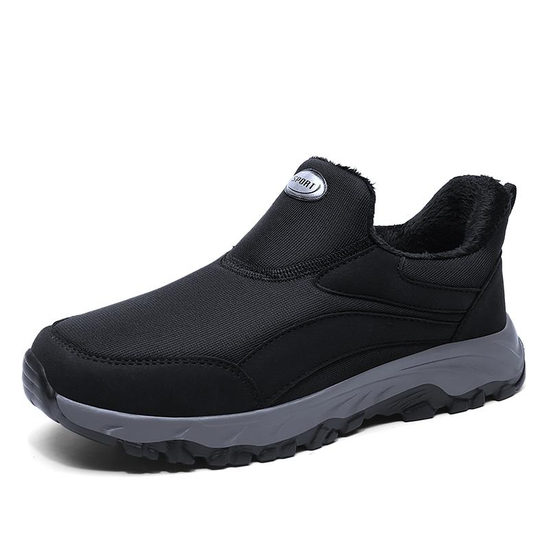 Fashion New Men Snow Boots Waterproof Men's Ankle Boots Winter Work Shoes Keep Warm Fur Men Shoes Outdoor Walking Footwear  Plush Shoes