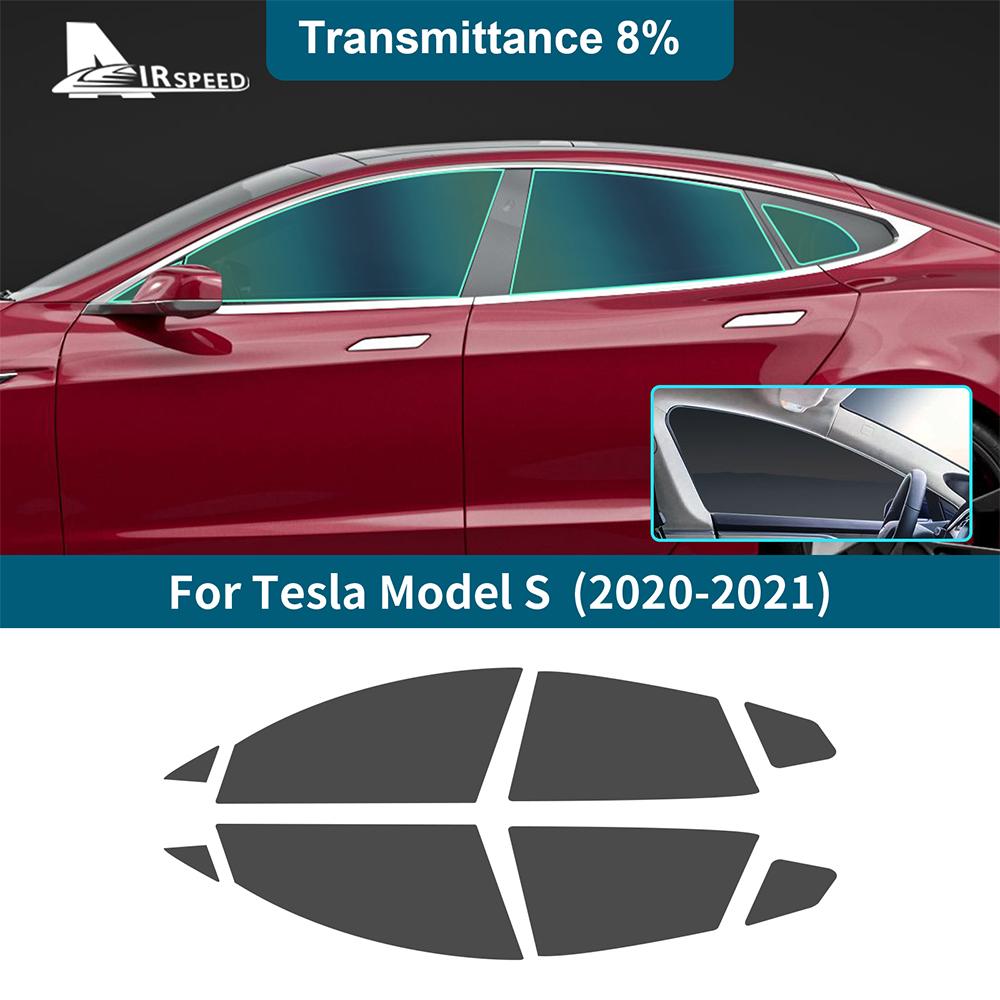 Solar UV Protector Summer Tint Film For Tesla Model S ModelS 2020 2025 Car Front Rear Side Window Accessories