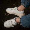 High-End Plateau-Klett-Smiley-Little-White-Schuhe Damen Sport und Freizeit Plateau-Vielseitige Leder-Board-Schuhe