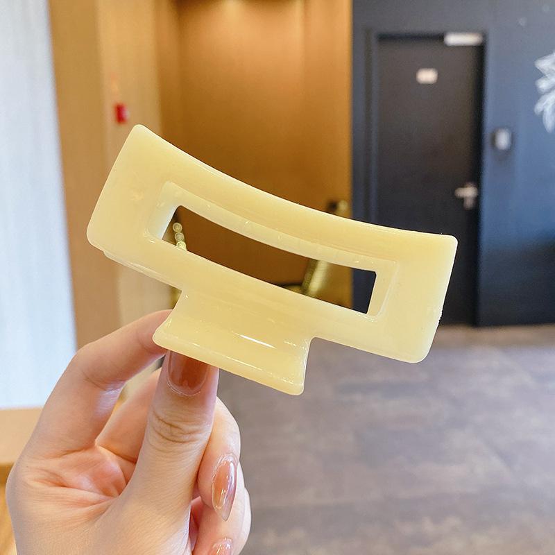 2pcs 10cm Women Thick Ponytail Hair Claws Large Geometric Square Claw Minimalist Lady Hair Claw Girls Hair Accessories