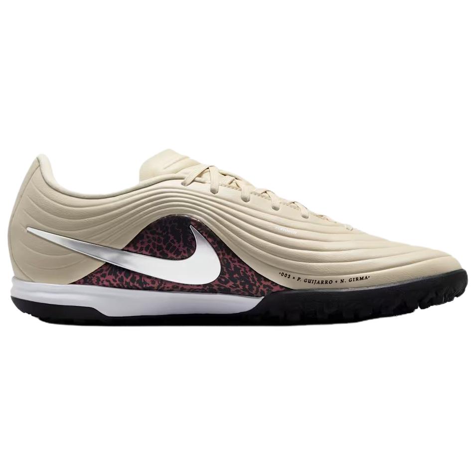 Nike United Tiempo Maestro Academy TF Low Fossil Burgundy Crush Metallic Silver Unisex Sneakers Cream IO8462-201