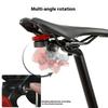 For AirTag Bicycle Tail Light Adjustable Angle Night Cycling Warning Lamp for Mountain Road Bike (Without Airtag)