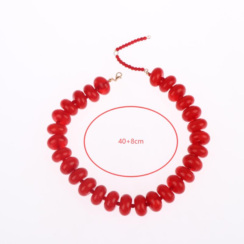 Bohemian  Casual Dopamine Resin Bead Necklace Charms Jewelry Suitable For Women Daily Vacation Wear