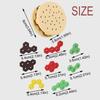 Creative Hamburger Puzzle Building Toys Wood Blocks Hamburger 3D Blocks  Children Early Learning