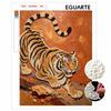 Animal Series Pearl Painting Tiger Diy Selfadhesive Handmade Home Decoration Painting As a Gift