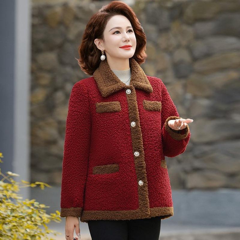 Middle-aged and elderly women's clothing on clothes temperament to reduce age