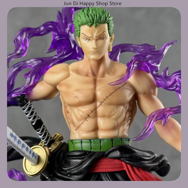 33cm One Piece Roronoa Zoro Enma Sword Wielding Standing Pose Anime Figure Statue Desktop Decoration Gift
