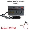 Portable European Standard Car Inverter Universal 300W Car Power Converter 12V To 220V with Fast Charging Car Inverter