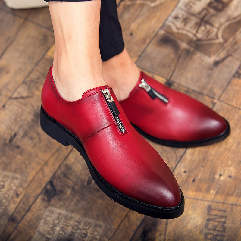 Dress pointed lazy shoes British young hairstylist small leather shoes