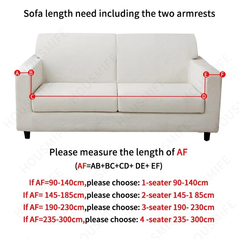 Bedruckter, elastischer Sofabezug, Stretch-Sofabezug, komplett umwickelt, für Ecksofas, Einzel-/Zwei-/Drei-/Viersitzer