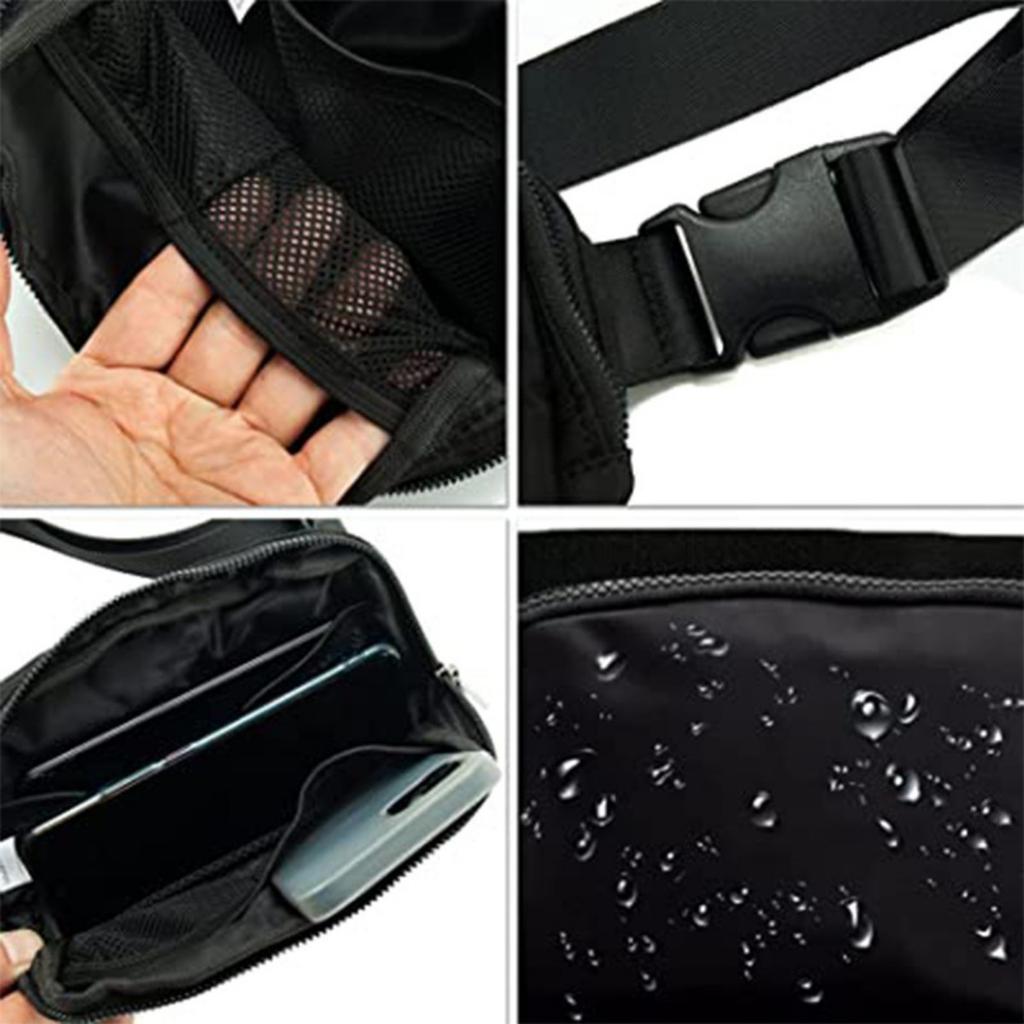 Bidirectional Zipper Waist Bag Nylon Multifunctional Women's Waist Belt Bag, Storage Bag, Adjustable Shoulder Strap Crossbody Bag, Small Bag