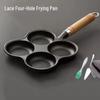 ZISIZ Cast Iron 4-Cup Flower Egg Frying Pan