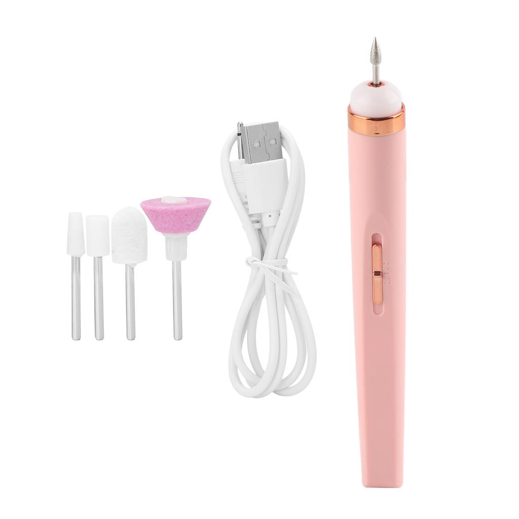 Rechargeable Electric Nail Drill Pen Machine Portable Nail Grinding Polisher with LightWith Spray