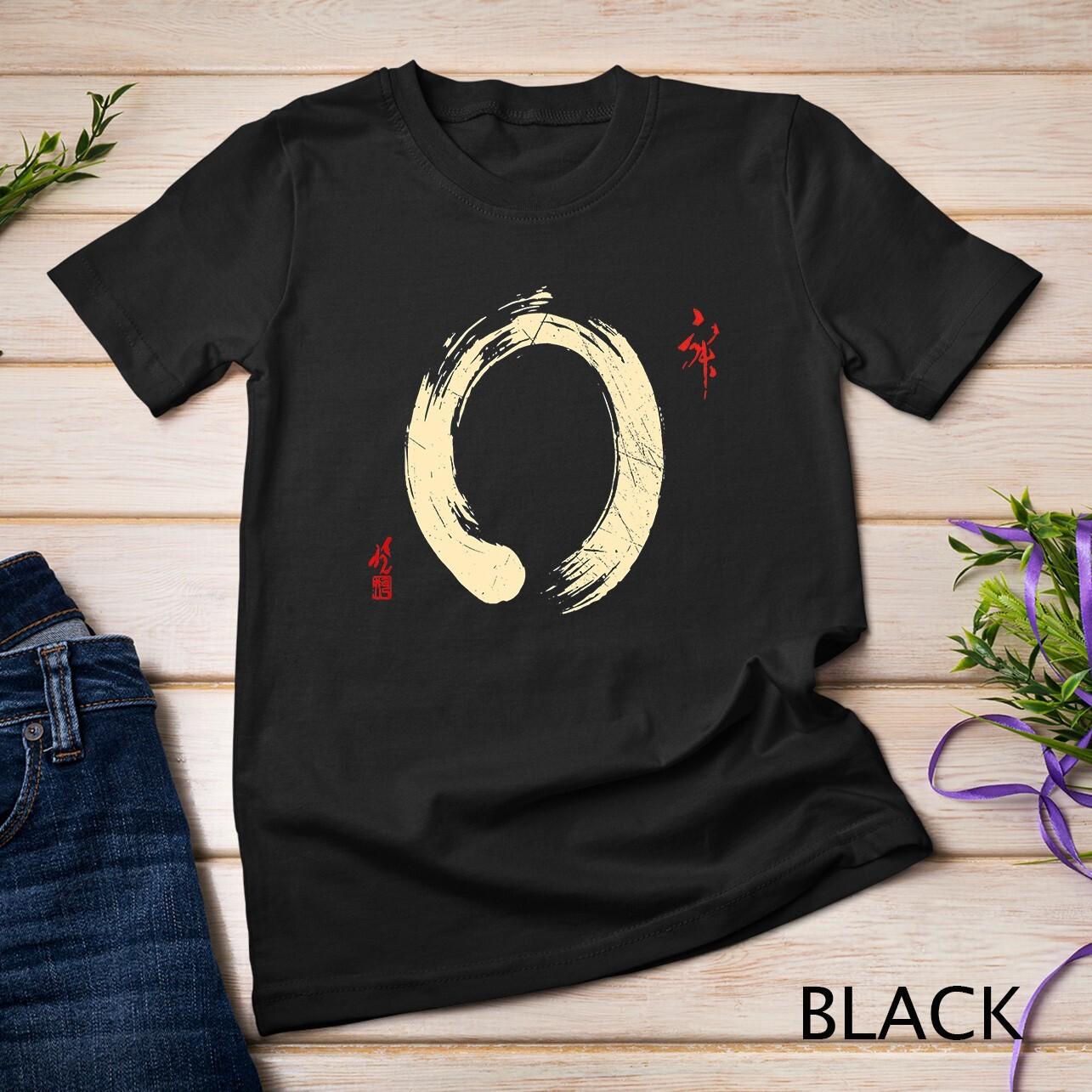 Buddhism Meditation Yoga Bonsai Zen Enso Circle Goa Karma Om Unisex T-Shirt Mens Womens Tees Top S