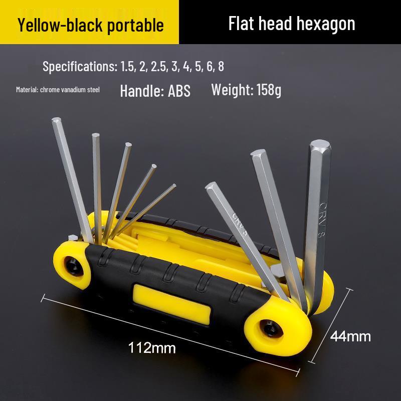 Compact Folding Multi-Tool Set: Metric & Imperial Hex, Torx, Screwdriver