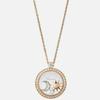 Xiao Family 925 Silver Time Turns Fortune Necklace with Heart-Shaped Diamond Perfume Bottle and Starry Sky Design
