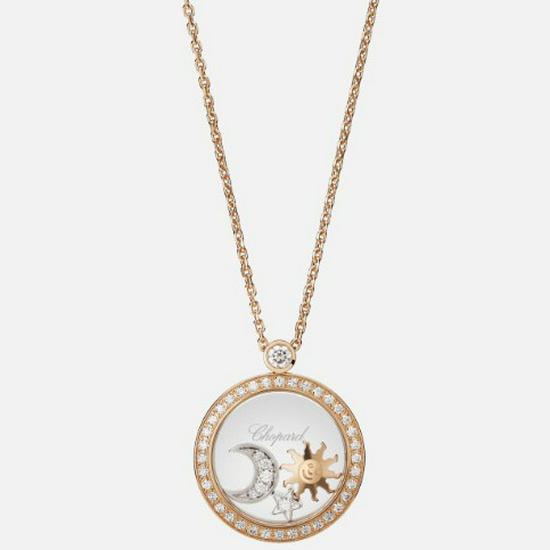 Xiao Family 925 Silver Time Turns Fortune Necklace with Heart-Shaped Diamond Perfume Bottle and Starry Sky Design
