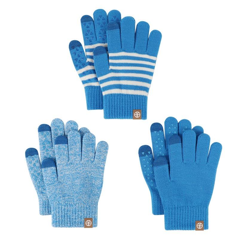 Herbst- und Winter-Kinderstrickhandschuhe Jungen- und Baby-Fleece-Thermohandschuhe Damen-Verdickte Fahrrad-Ski-Handschuhe