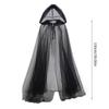 Clear Cape With Adjustable Hoods Comfortable Halloween Party Wear Foldable Costume Accessory Sheer Witches Costume
