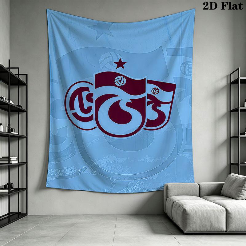 Trabzonspor logo Wall Hanging Printed Fabric Blanket Decorative Tapestries for Bedroom Living Room Home Decor