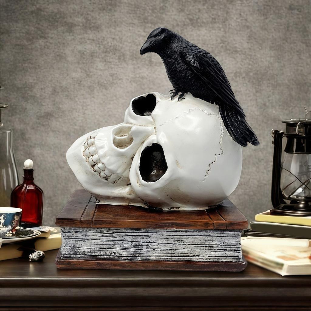 Halloween Sculpture Collectible Figurine Gothic Decoration Home Desktop Horror Atmosphere Decoration Resin Crafts Ornament