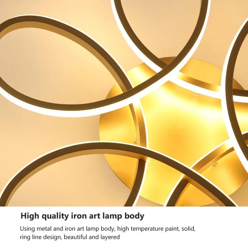 Modern LED Ceiling Lamp For Living Room Restaurant Bedroom Chandelier Six Petal Flower Design Ceiling Lights Home Decor Fixture