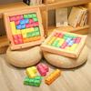 Adorable Cartoon Tetris Plush Cushion Toy Soft Crystal Velvet Sofa Pillow