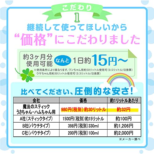 Hydrogen Generating Stick, Chlorine Removal, Net Type Mini, Magic Stick for Small Animals, Set of 2