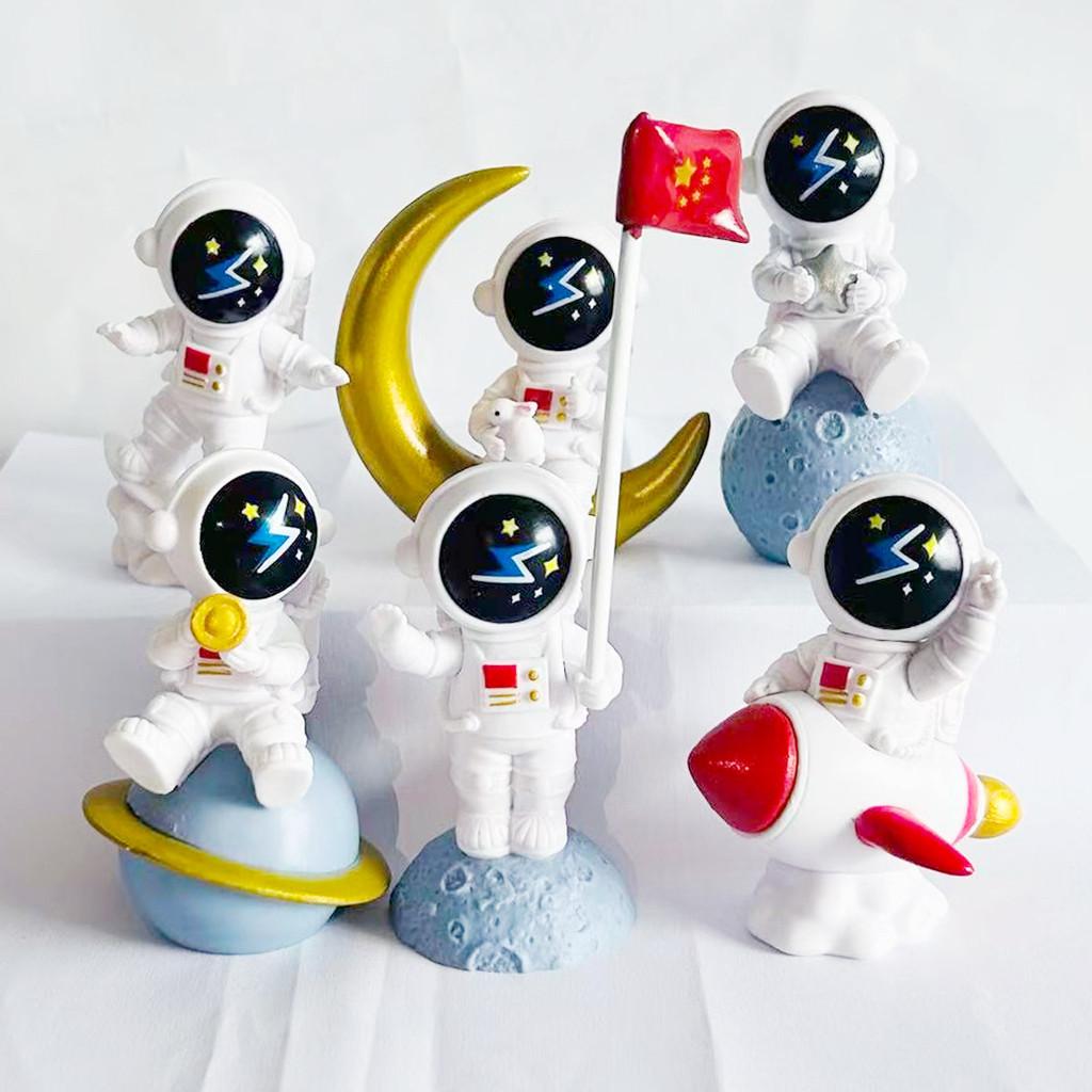 

Space Astronaut Pvc Figurine Set For Desk Decor And Cake Toppers Creative Home Gifts