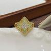 Mittelalterlicher Vintage Leichter Luxus Emaille Exquisite Blüte Öffnungsring Retro Nische High-End Ring