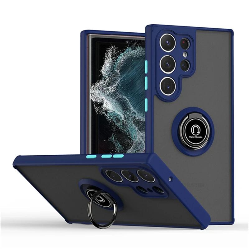 Funda For Samsung Galaxy S25 S24 S23 S22 S21 S20 FE S10 Note 20 10 Plus Ultra Shockproof Magnetic Ring Holder Case Stand Cover