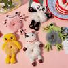 5pcs/ Set Cute Plush Animal Elastic Hair Strap Frog Panda Cat Hair Rope Women Hair Clip Headwear Women Hair Accessories Gift