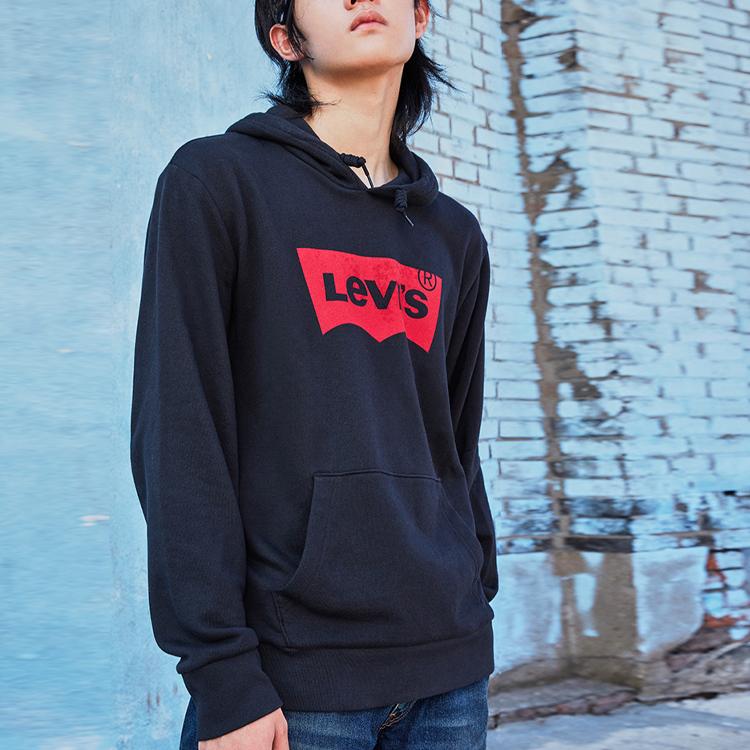 Levi's Men's Graphic Pullover Hoodie Black 19622-0005