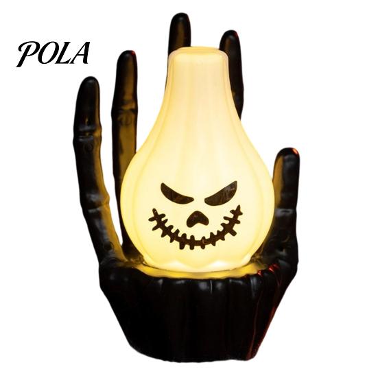 Battery Powered Halloween Light Skeleton Hand Ghost Face Pumpkin/Scary Eyeball Night Light, LED Decorative Skull Lamp for Spooky Home Decoration