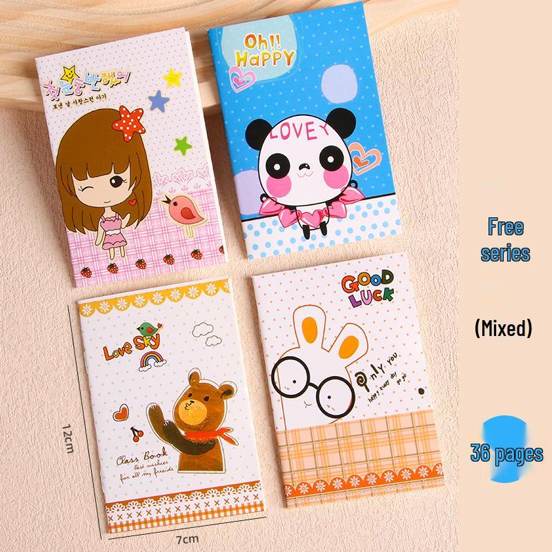 

Creative Cartoon Mini Notebook - Cute Pocket-Sized Gift for Students 105x70mm