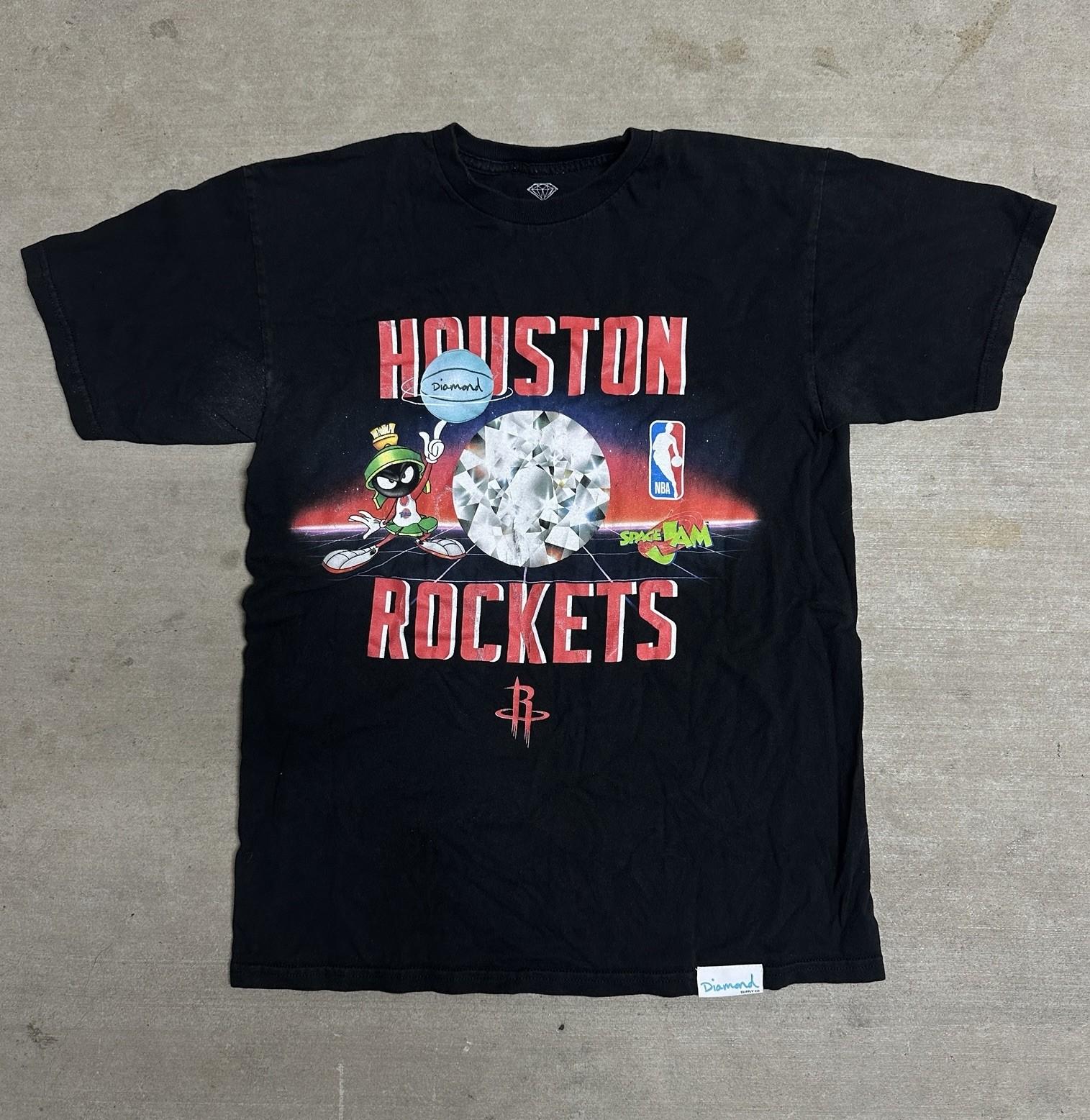DIAMOND x SPACE JAM Men s S/S T-Shirt ROCKETS - Black - Medium - NWT S