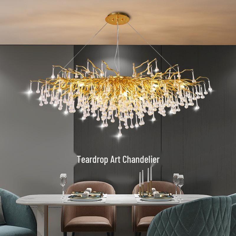Modern Luxury Crystal Branch Chandelier for Bedroom & Living Room