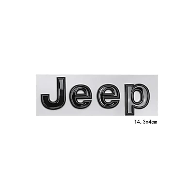 Hlpg5 14.3x4cm 3D Metal Car Side Body Badge Trunk Hood Sticker Emblem for Jeep Logo Patriot Rubicon Wrangler Grand Cherokee Compass Re