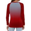 Women's T Shirt Print Button Long Sleeve Daily Weekend Fashion Basic V- Neck Regular Top