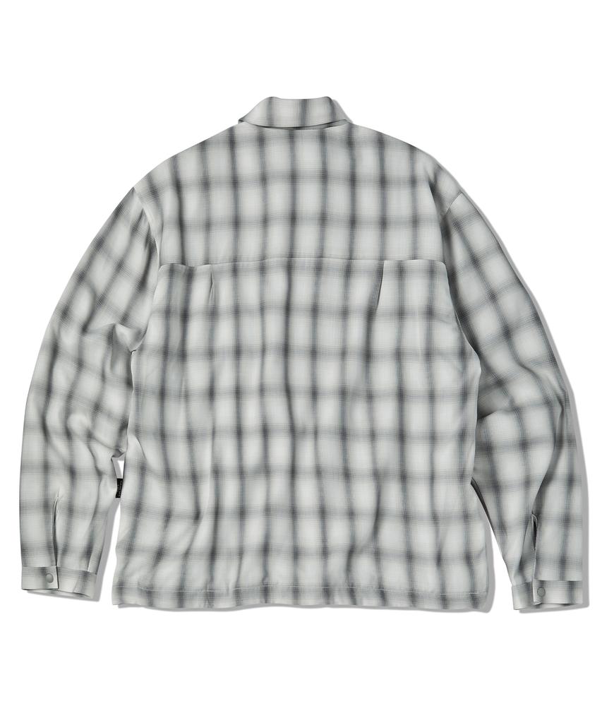 Travel Check Collared Piping Jacket Grey