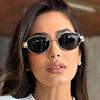 Óculos de Sol Ovais Retrô para Homens Mulheres Tendência Estilo Joker Moda Unissex Óculos Mercado Europa EUA
