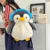 Penguin Backpack Plush With Earphones For Casual Outings With Breathable Design