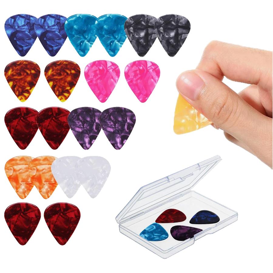 24/48/100pcs Guitar Picks 0.46mm ABS Stage Performance Plectrum Bass Ukulele String Instrument Supplies for Music Lover XJM