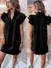 European & American Women's 2026 Summer Ruffle Sleeve V-neck Dress