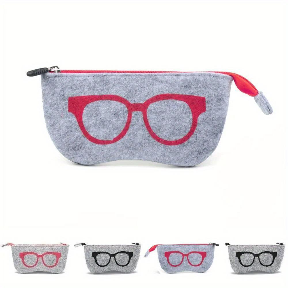 Protector Storage Portable Eye Glasses Bag Sunglasses Case Zipper Pouch Felt Box