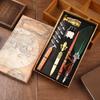 British Quill Set, Water-Dipped Seal, Feather Pen Gift Box, Gift Pen For Classmates On Children'S Day