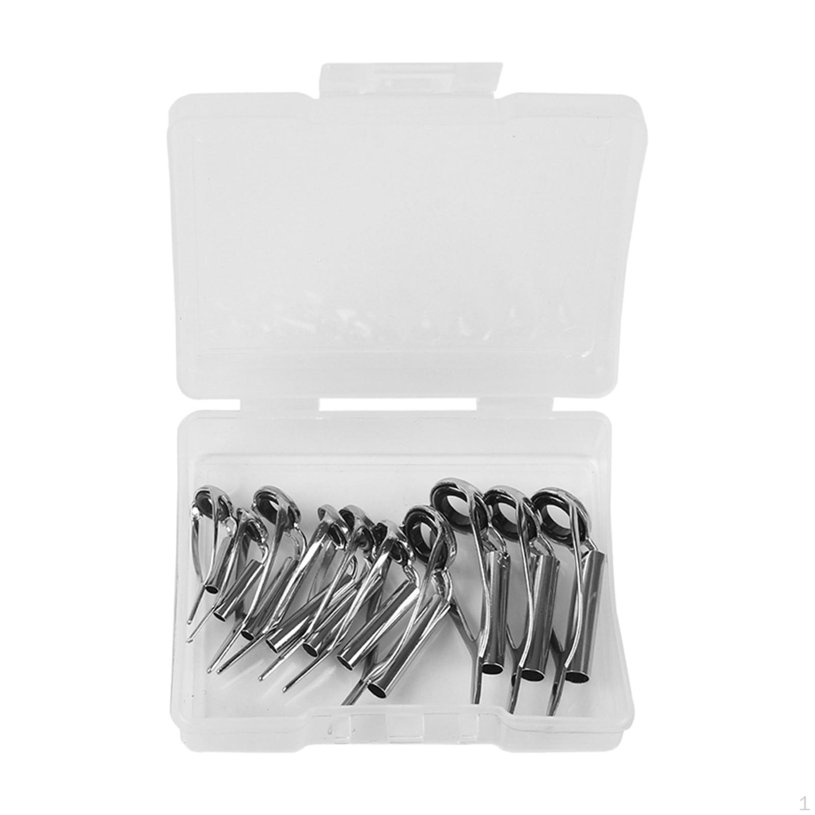 

10 Pieces Fishing Rod Tip Repair Kit Ring Replacement Men Adults