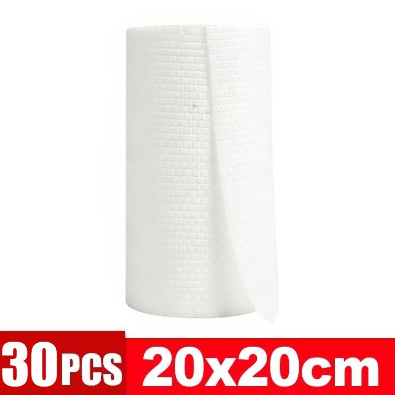 30PCS Disposable Rags Oil-removing Tissue Thickened Non-woven Dishcloths Rag Home Kitchen Cleaning Cloths Super Absorbent Towels 30Pcs-20*20cm